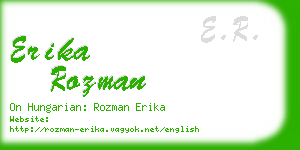 erika rozman business card